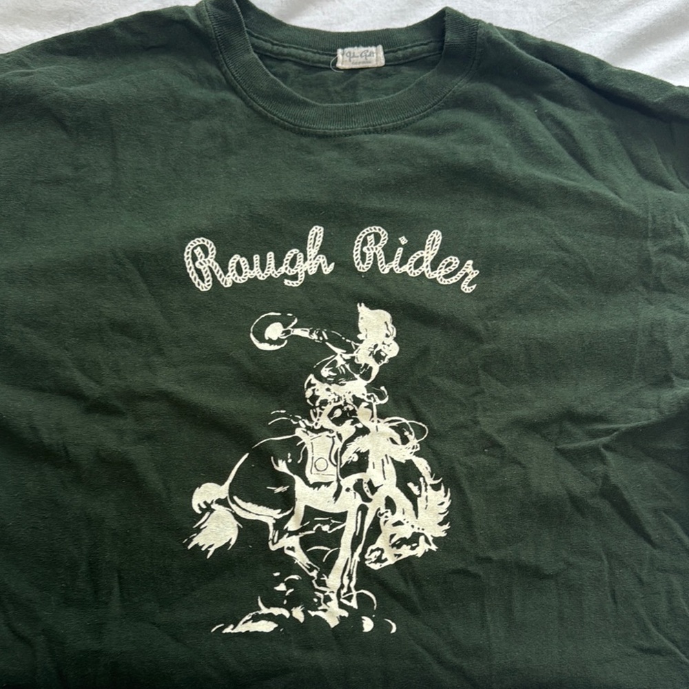 Brandy Melville Green Crop Top Rough Rider